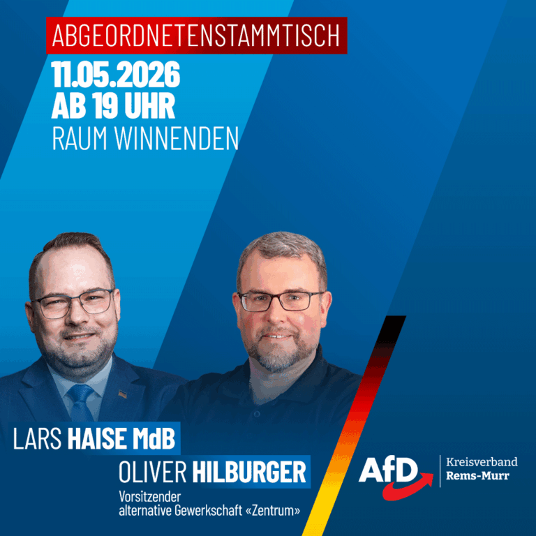 Abgeordnetenstammtisch mit Oliver Hilburger (Zentrum) und Lars Haise MdB